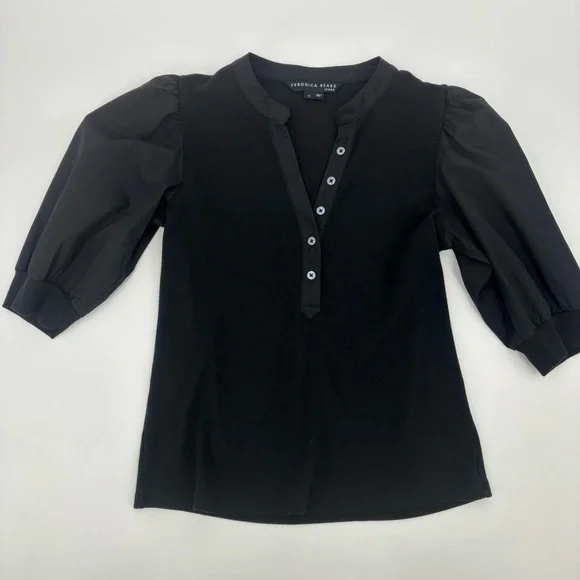 Veronica Beard Coralee Puff Sleeve Top - Picture 2 of 15